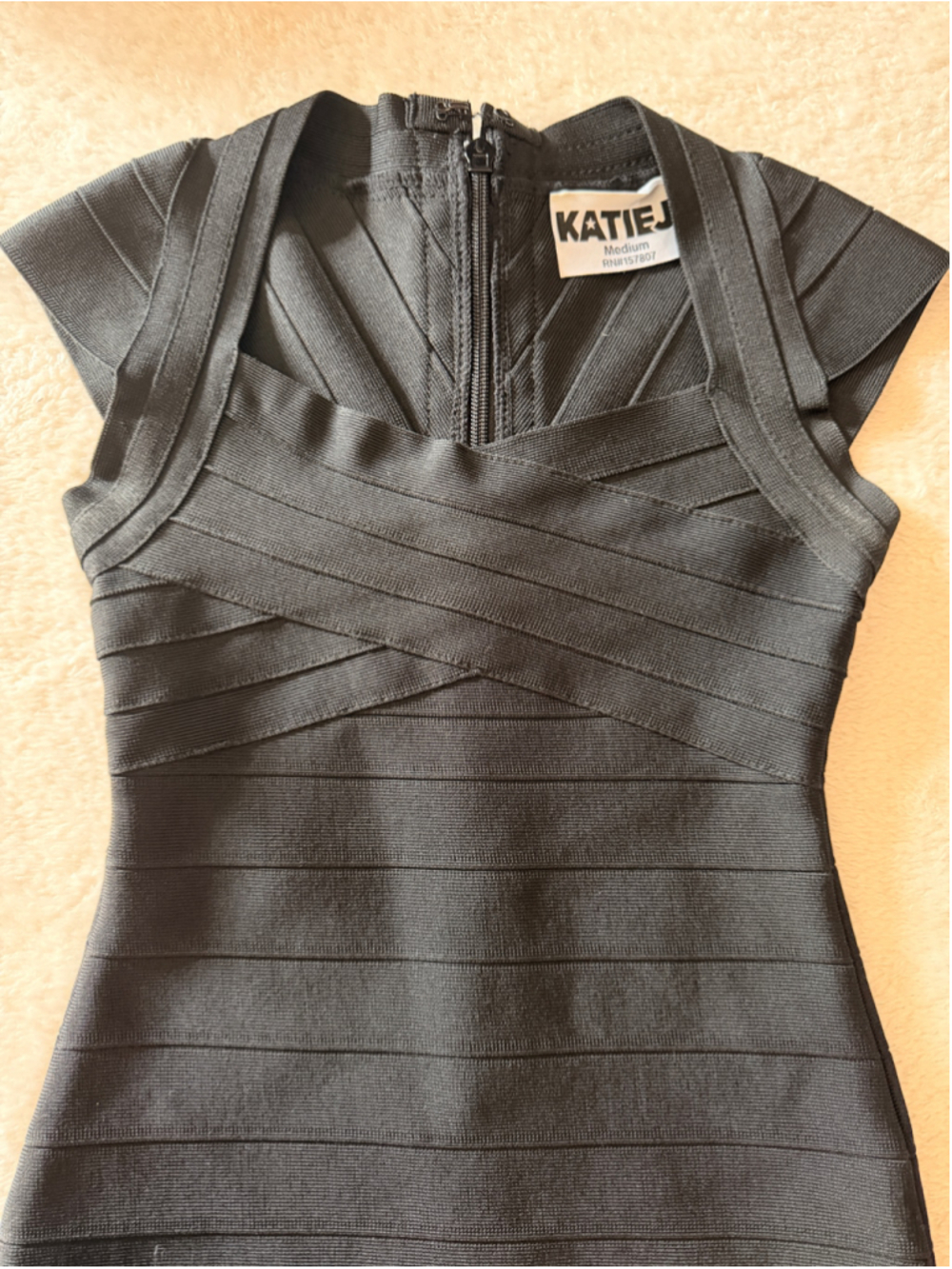 KATIEJ Black Bandage Dress Size M